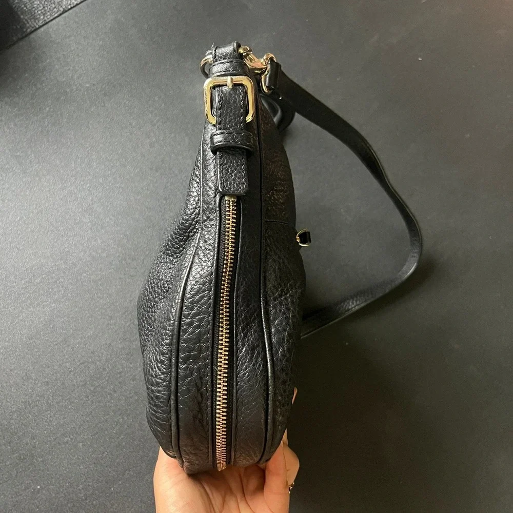 Kate Spade Cobble Hill Black Pebbled Leather Hobo Crossbody Bag Everyday Capsule